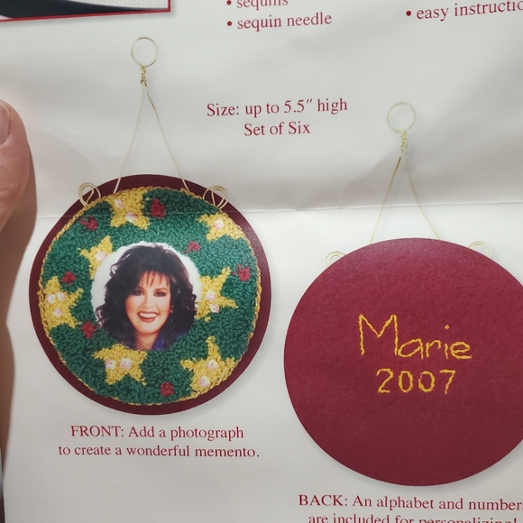 Holiday Marie Osmond Punch Needle Christmas Ornament Set Kit Arts And
